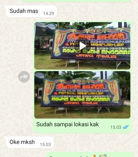 Pengiriman Papan Bunga Pondok Bahar